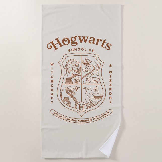 HOGWARTS™ School of Witchcraft and Wizardry Crest Beach Towel (Front)