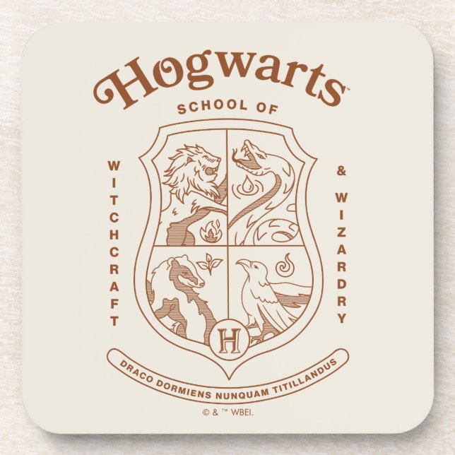 HOGWARTS™ School of Witchcraft and Wizardry Crest Beverage Coaster (Front)