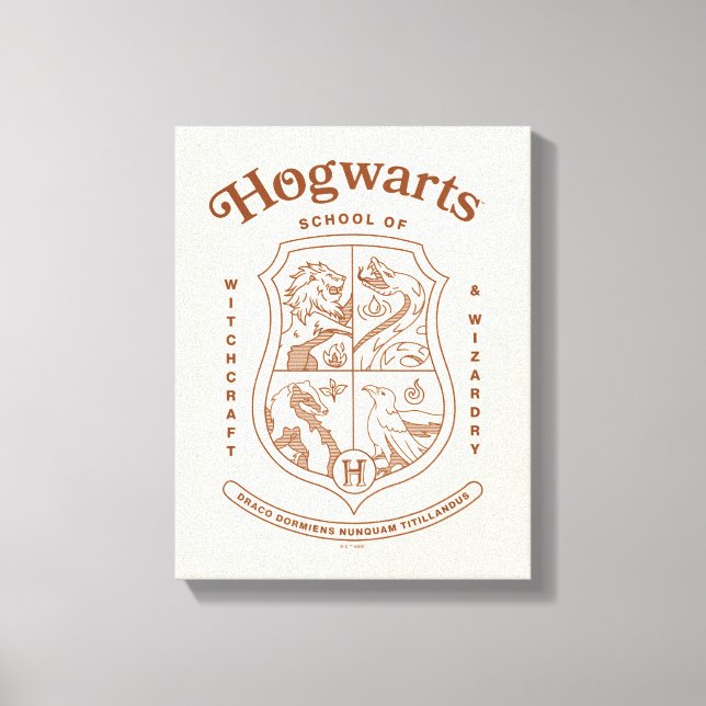 HOGWARTS™ School of Witchcraft and Wizardry Crest Canvas Print (Front)