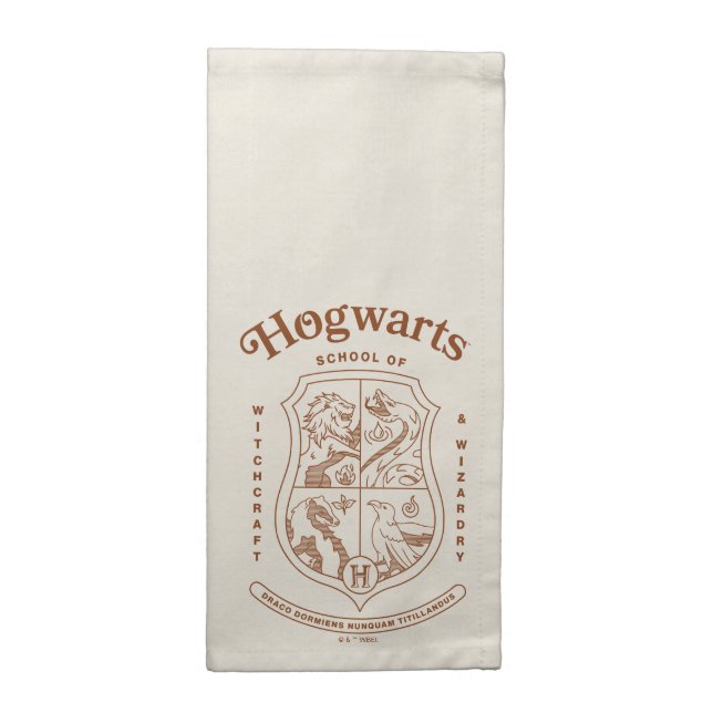 HOGWARTS™ School of Witchcraft and Wizardry Crest Cloth Napkin (Half Fold)