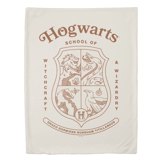HOGWARTS™ School of Witchcraft and Wizardry Crest Duvet Cover (Front)