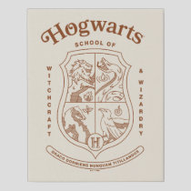 HOGWARTS™ School of Witchcraft and Wizardry Crest Faux Canvas Print