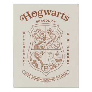 HOGWARTS™ School of Witchcraft and Wizardry Crest Faux Canvas Print