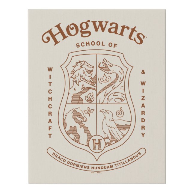 HOGWARTS™ School of Witchcraft and Wizardry Crest Faux Canvas Print (Front)