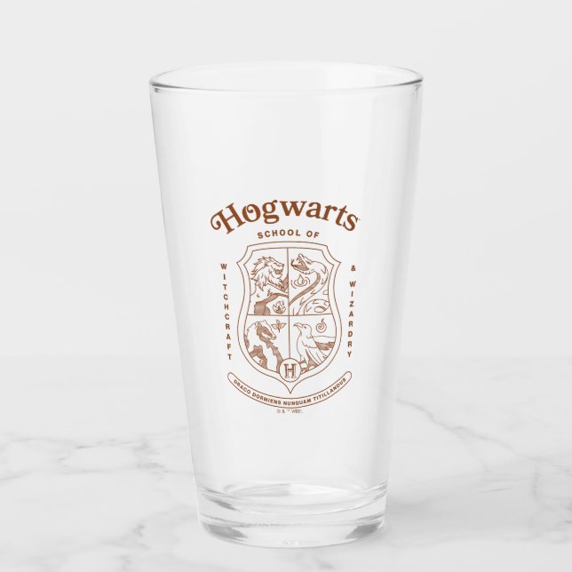 HOGWARTS™ School of Witchcraft and Wizardry Crest Glass (Front)