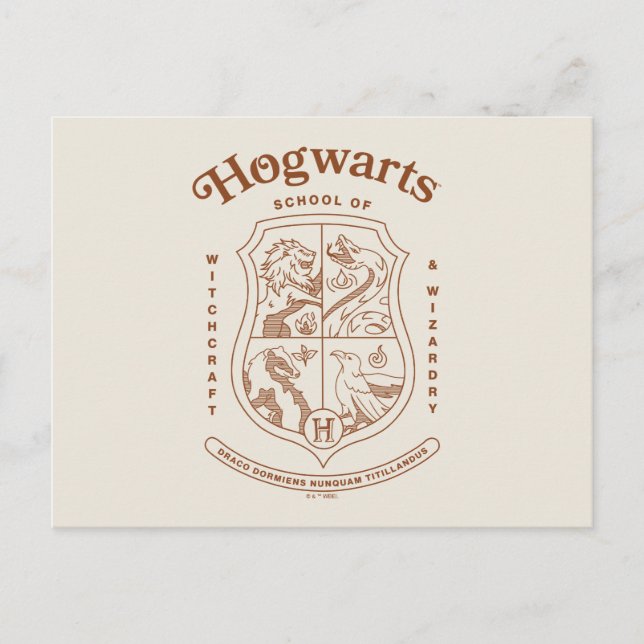 HOGWARTS™ School of Witchcraft and Wizardry Crest Postcard (Front)
