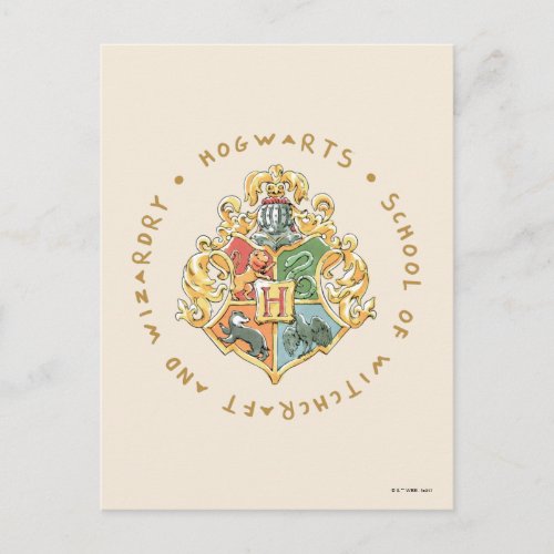 HOGWARTS School of Witchcraft and Wizardry Postcard