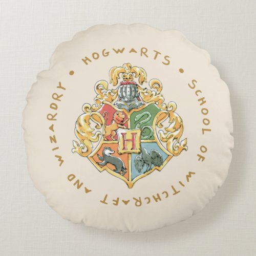 HOGWARTSâ School of Witchcraft and Wizardry Round Pillow