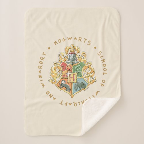 HOGWARTS School of Witchcraft and Wizardry Sherpa Blanket