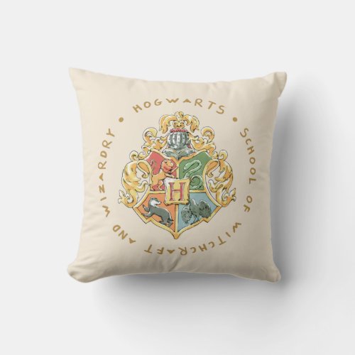 HOGWARTSâ School of Witchcraft and Wizardry Throw Pillow