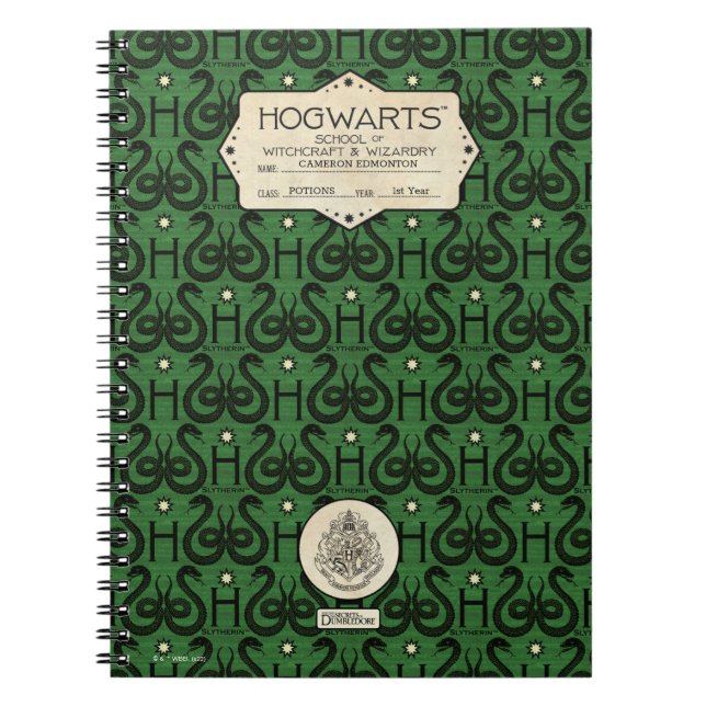 HOGWARTS™ School SLYTHERIN™ Class Notebook (Front)