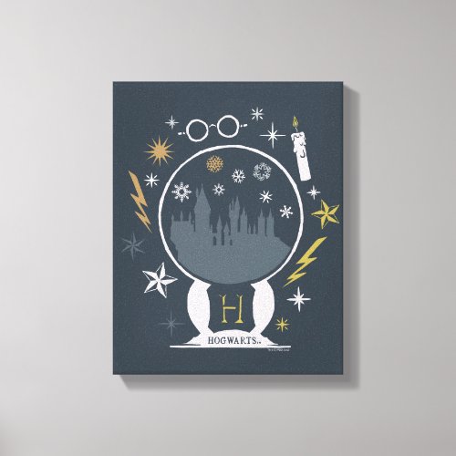 HOGWARTS Snow Globe Graphic Canvas Print