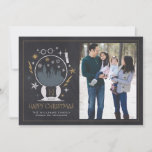 HOGWARTS™ Snow Globe | Happy Christmas Chalkboard Invitation<br><div class="desc">Celebrate the Holidays with HARRY POTTER™. This Holiday card features HOGWARTS™ in a snow globe. Personalize by adding your favorite photo and text!</div>