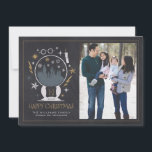 HOGWARTS™ Snow Globe | Happy Christmas Chalkboard Invitation<br><div class="desc">Celebrate the Holidays with HARRY POTTER™. This Holiday card features HOGWARTS™ in a snow globe. Personalize by adding your favorite photo and text!</div>