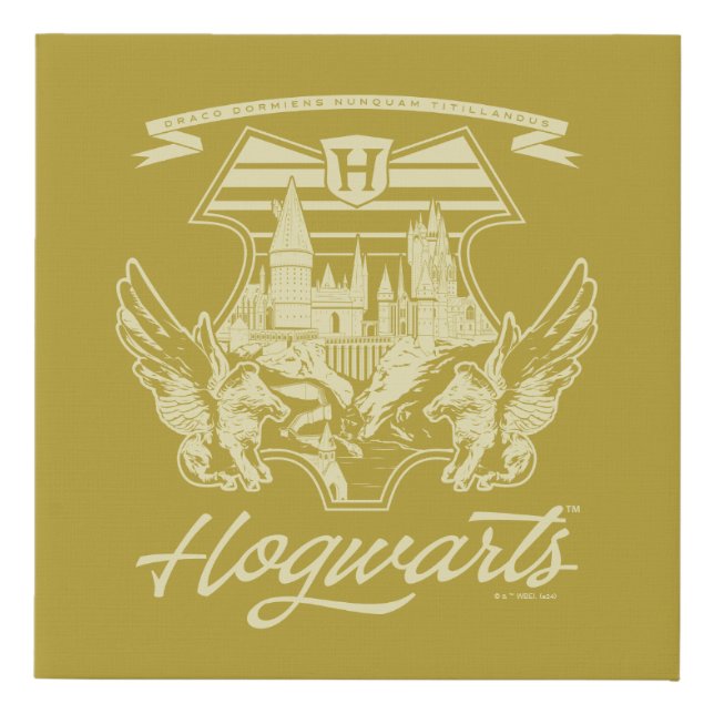 HOGWARTS™ Winged Shield Graphic Faux Canvas Print (Front)