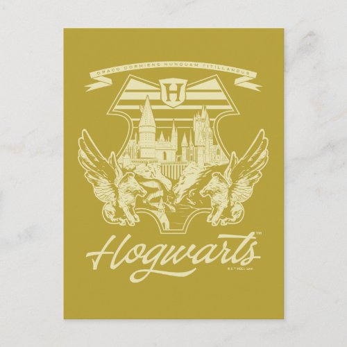 HOGWARTS Winged Shield Graphic Postcard