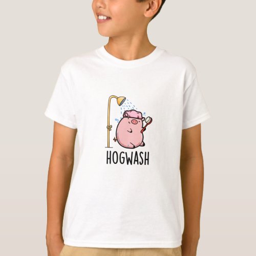Hogwash Funny Pig Pun  T_Shirt