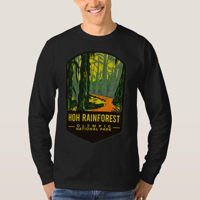 Hoh Rain Forest Olympic National Park T-Shirt (Front)
