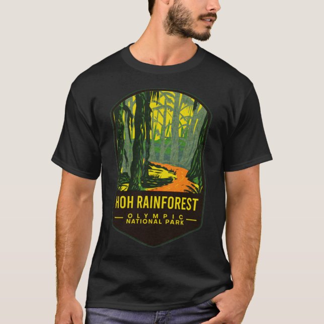 Hoh Rain Forest Olympic National Park T-Shirt (Front)