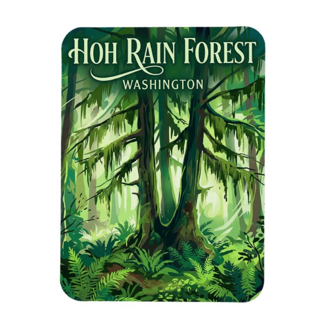 Hoh Rain Forest Washington Magnet (Vertical)