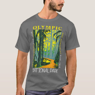 Hoh Rainforest Washington National Park Vintage  T-Shirt