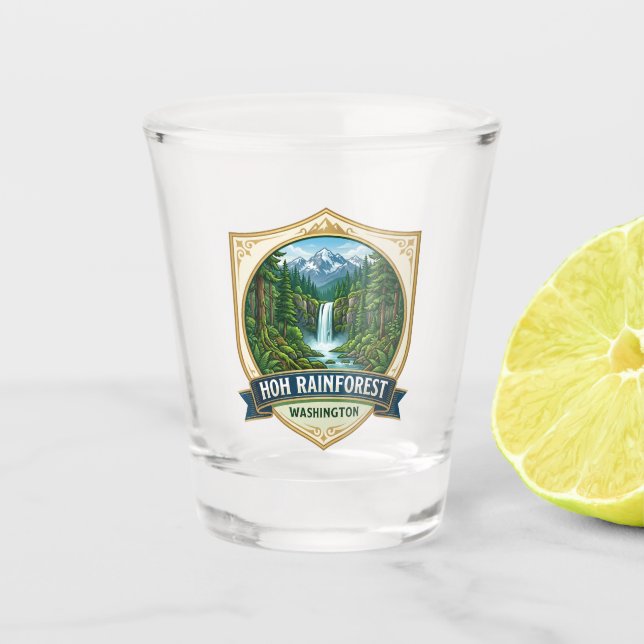 Hoh Rainforest Washington Shot Glass (Front)