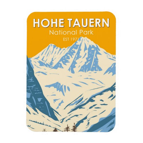 Hohe Tauern National Park Alpine Austria Vintage Magnet