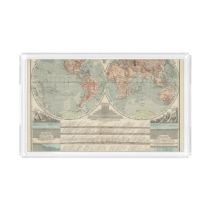 Hohen und Tiefen - Highs and Lows Atlas Map Acrylic Tray