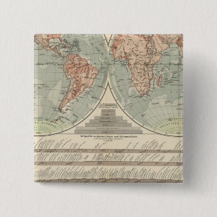 Hohen und Tiefen - Highs and Lows Atlas Map Pinback Button