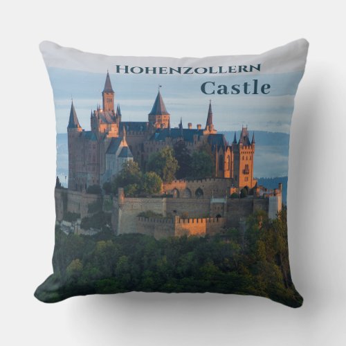  Hohenzollern Castle Hechingen Germany Throw Pillow