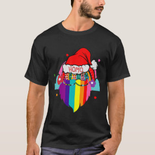 Hoho Homo Gay Christmas Santa Hat Birthday Gay Sa T-Shirt