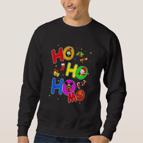 Hoho Homo Gay Christmas Santa Hat Love Is Love Lgb Sweatshirt