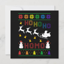 Hoho Homo LGBT Ugly Christmas Sweater Shirt Gift Invitation