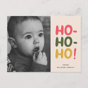 Hohoho Baby photo christmas Holiday Postcard