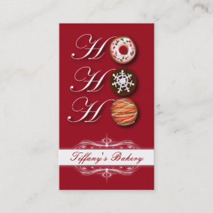HOHOHO Christmas cookies Donut Doughnut bakery Business Card