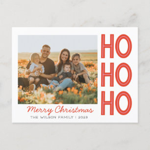 HoHoHo Christmas Family Photo Card Custom