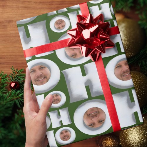 HoHoHo Gift from ME Your Face Wrapping paper