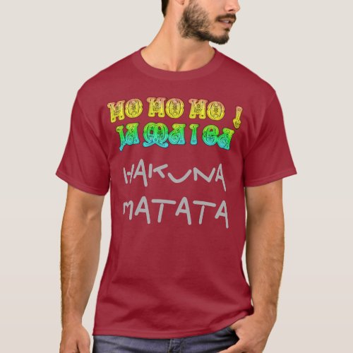 HoHoHo Hakuna Matata Jamaica Merry Christmas art T_Shirt