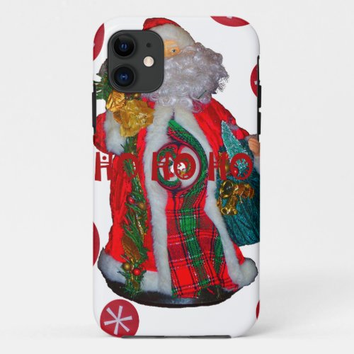 Hohoho Happy Santa Merry Christmas Happy Holidays iPhone 11 Case