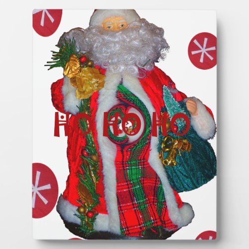 Hohoho Happy Santa Merry Christmas Happy Holidays Plaque