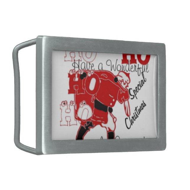 HOHOHO Have a Wonderful Christmas With Gratitude Belt Buckle (Front Left)