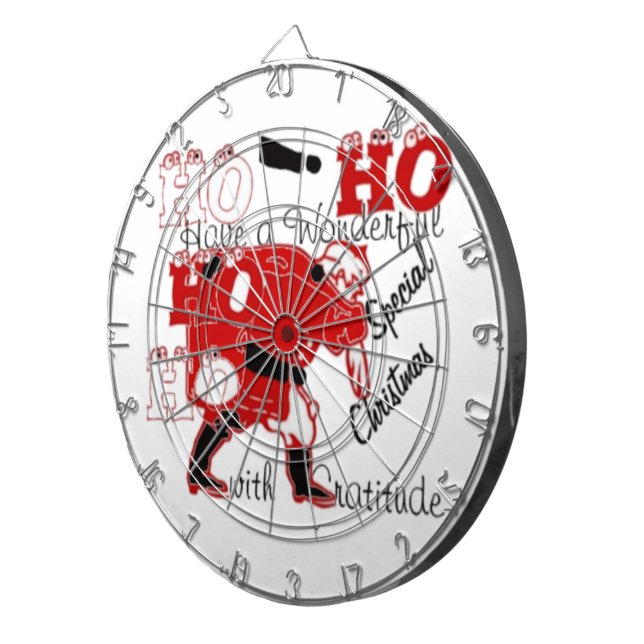 HOHOHO Have a Wonderful Christmas With Gratitude Dart Board (Front Right)