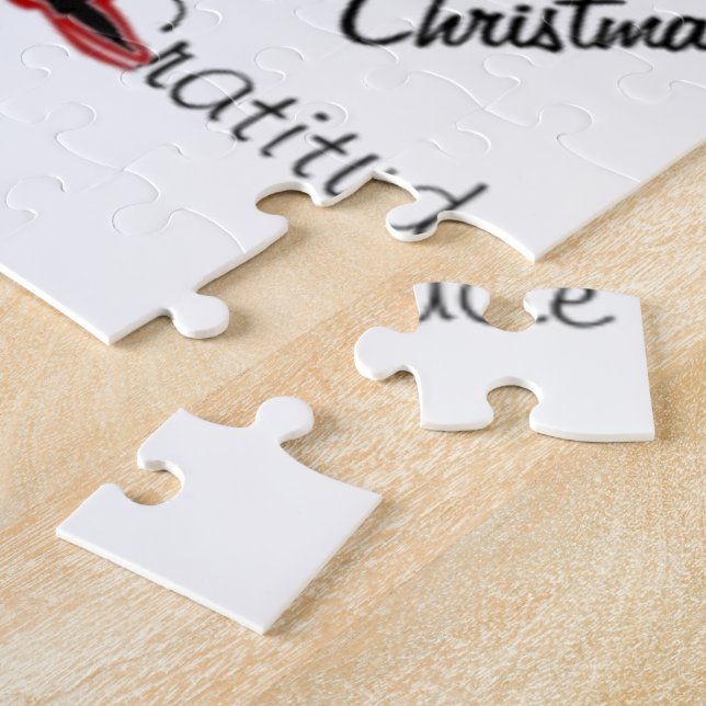 HOHOHO Have a Wonderful Christmas With Gratitude Jigsaw Puzzle (Side)
