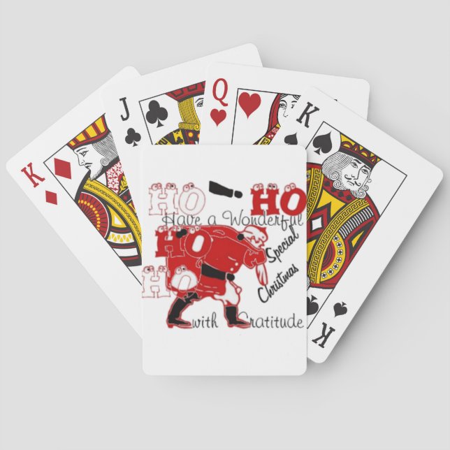HOHOHO Have a Wonderful Christmas With Gratitude Poker Cards (Back)