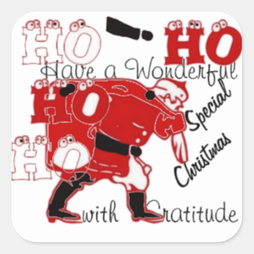 Hohoho Have a wonderful Special Christmas with Lov Square Sticker