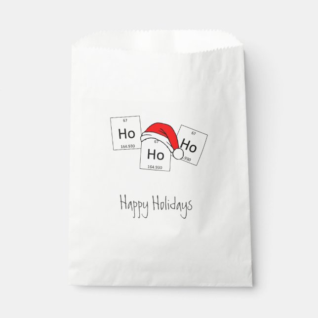 HoHoHo Holmium Chemistry Element Christmas Pun Favor Bag (Front)