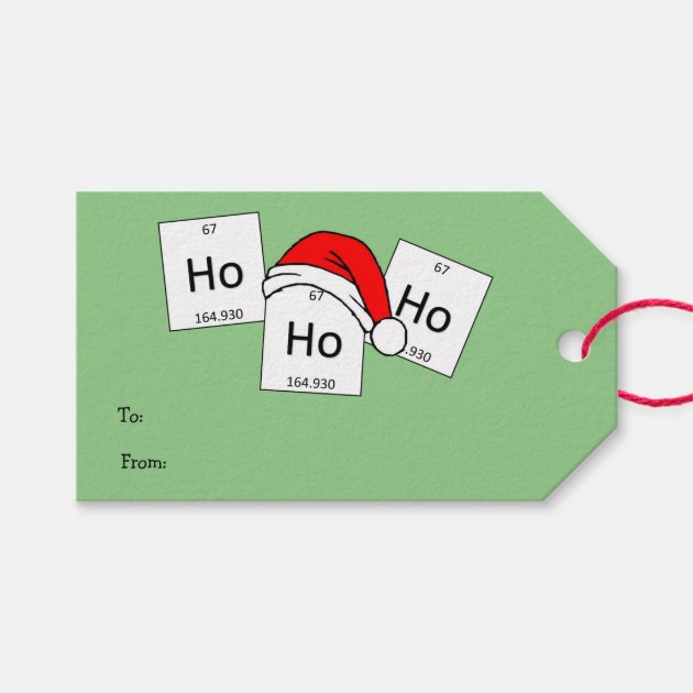 HoHoHo Holmium Chemistry Element Christmas Pun Gift Tags