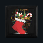 HoHoHo! Merry Christmas GIFTS and a Happy New Year Jewelry Box<br><div class="desc">HoHoHo! Merry Christmas GIFTS and a Happy New Year Art Print Introducing the "HoHoHo! Merry Christmas GIFTS and a Happy New Year Art Print, " a vibrant and festive piece that embodies the joy of the holiday season. The dark background makes the colorful elements stand out, creating a warm and...</div>