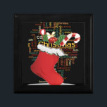 HoHoHo! Merry Christmas GIFTS and a Happy New Year Jewelry Box<br><div class="desc">HoHoHo! Merry Christmas GIFTS and a Happy New Year Art Print Introducing the "HoHoHo! Merry Christmas GIFTS and a Happy New Year Art Print, " a vibrant and festive piece that embodies the joy of the holiday season. The dark background makes the colorful elements stand out, creating a warm and...</div>