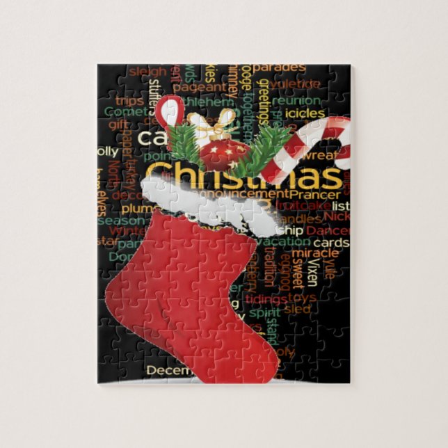 HoHoHo! Merry Christmas GIFTS and a Happy New Year Jigsaw Puzzle (Vertical)